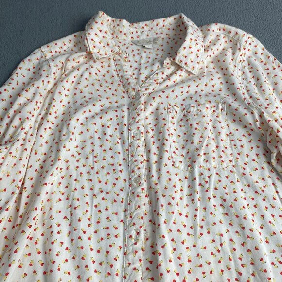 KC Khakis & Co ,Button‎ Women's size XL Shirt  Long Sleeve Floral Lagenlook - Picture 6 of 10